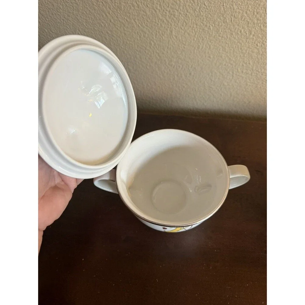 Pottery Barn REINDEER Sugar Bowl & Creamer Set Cupid Comet Christmas Holiday EUC